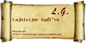 Lajbiczjer Györe névjegykártya
